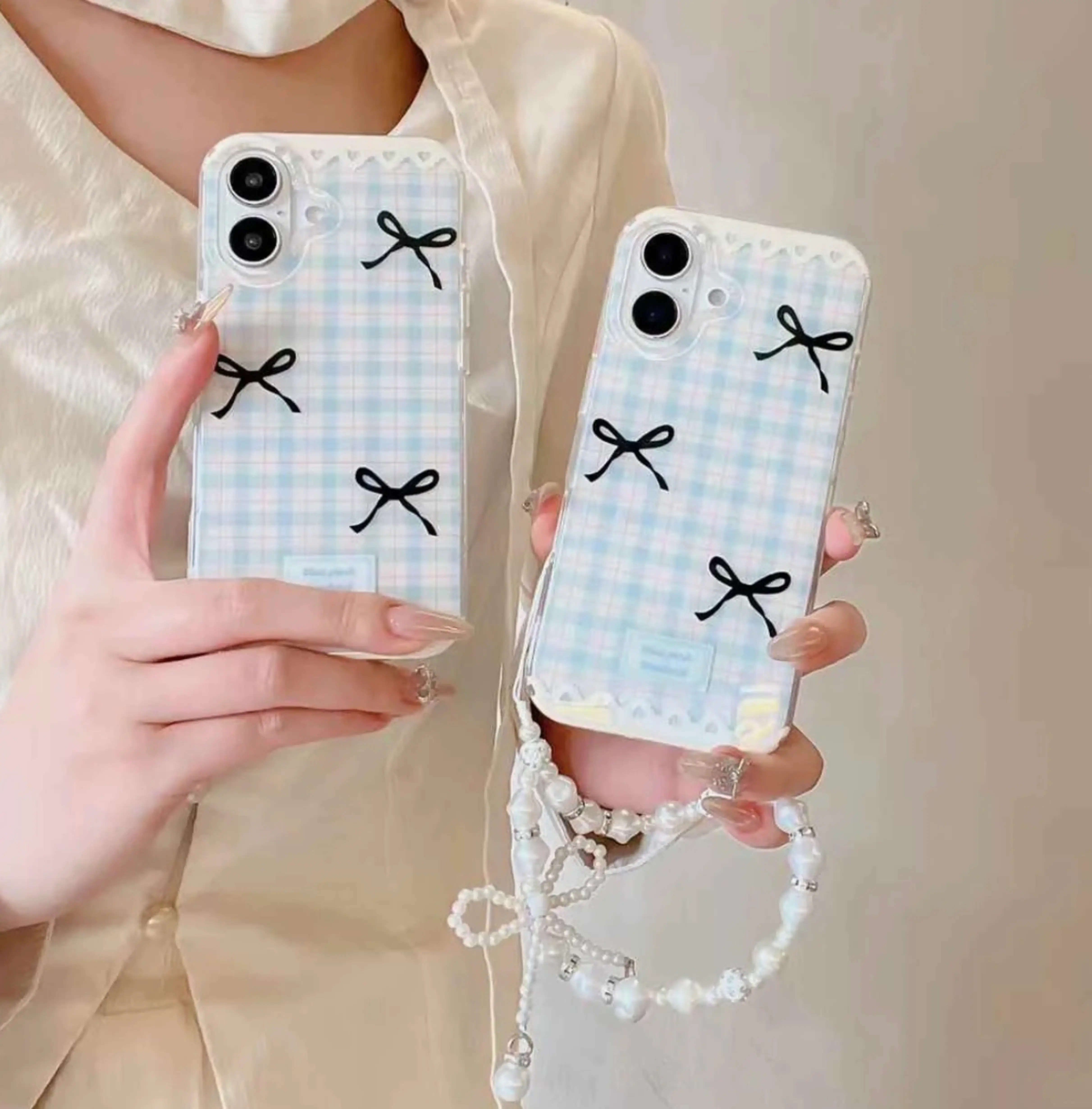 Baby Bow Designer Silicon iPhone Case With Beaded Charm