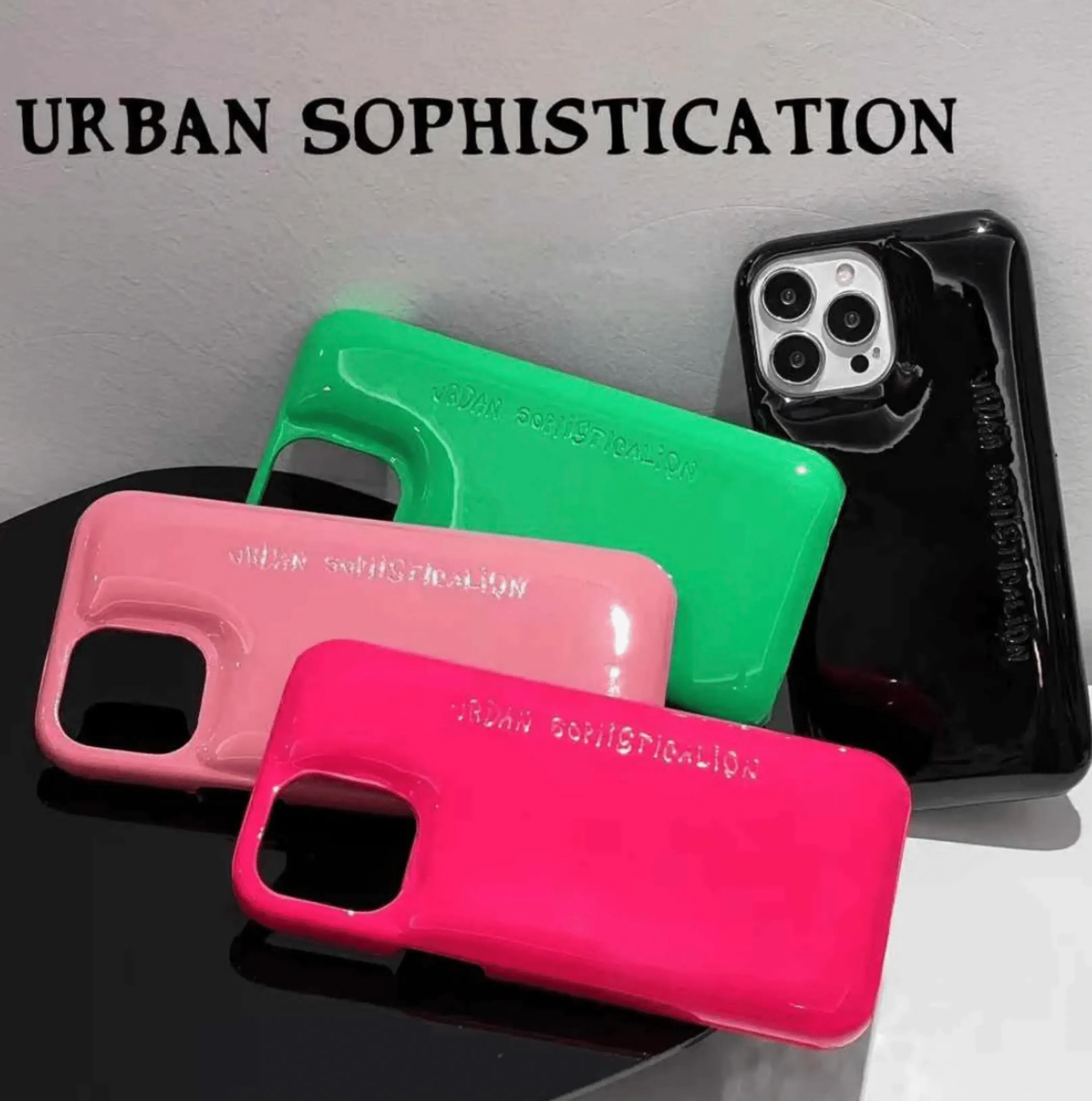 Pop Colors Fluff Leather Case For iPhone