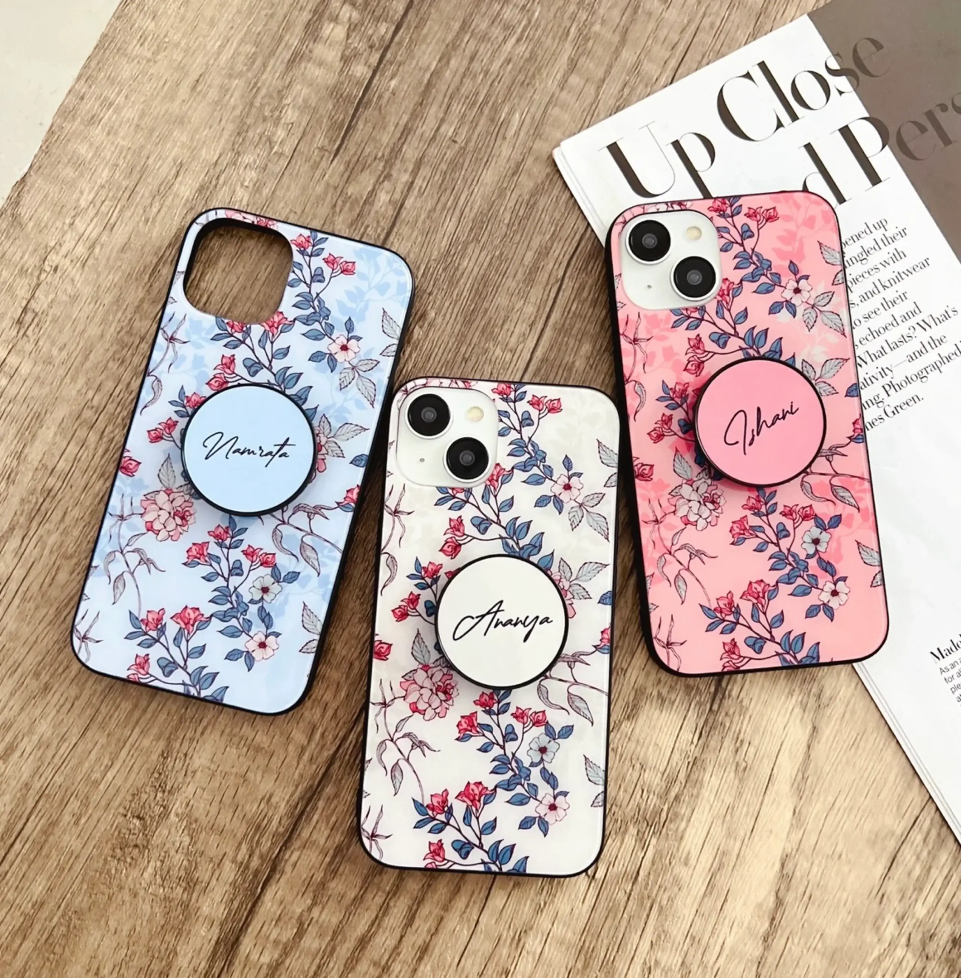 Daisy Pattern Plush Embroided Designer iPhone Case