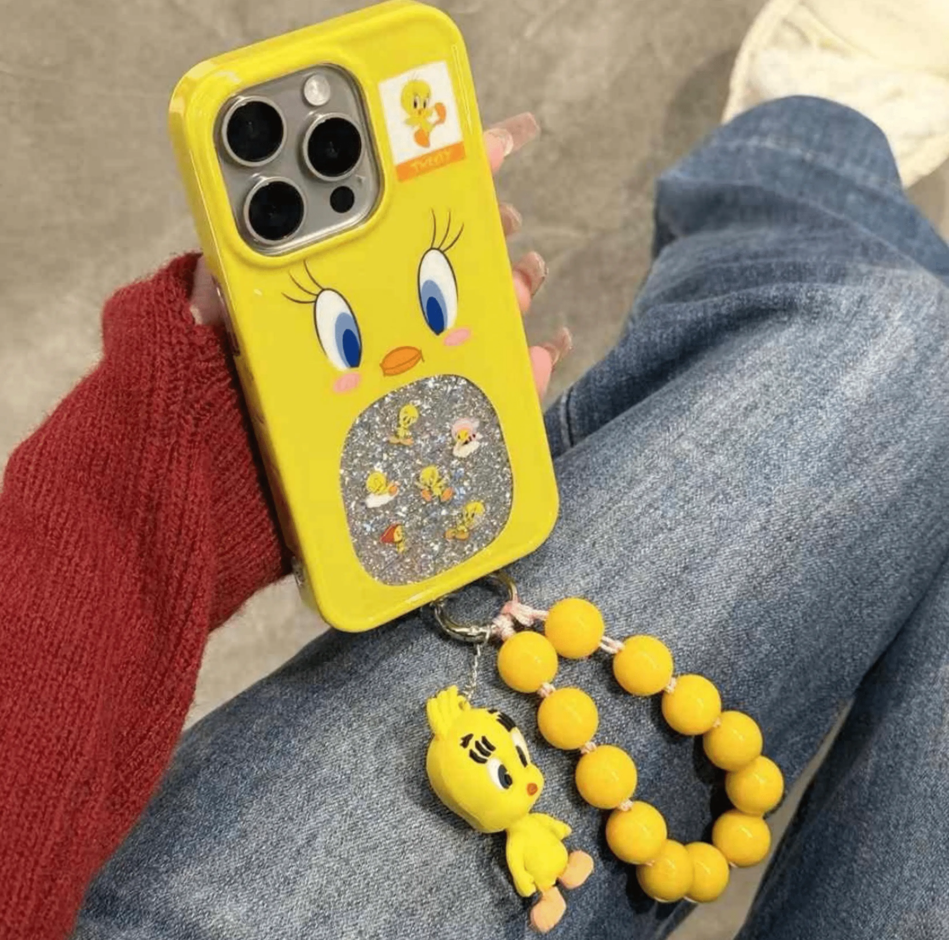 Duck Family Designer Case For iPhone With Cute Duck Beaded Charm