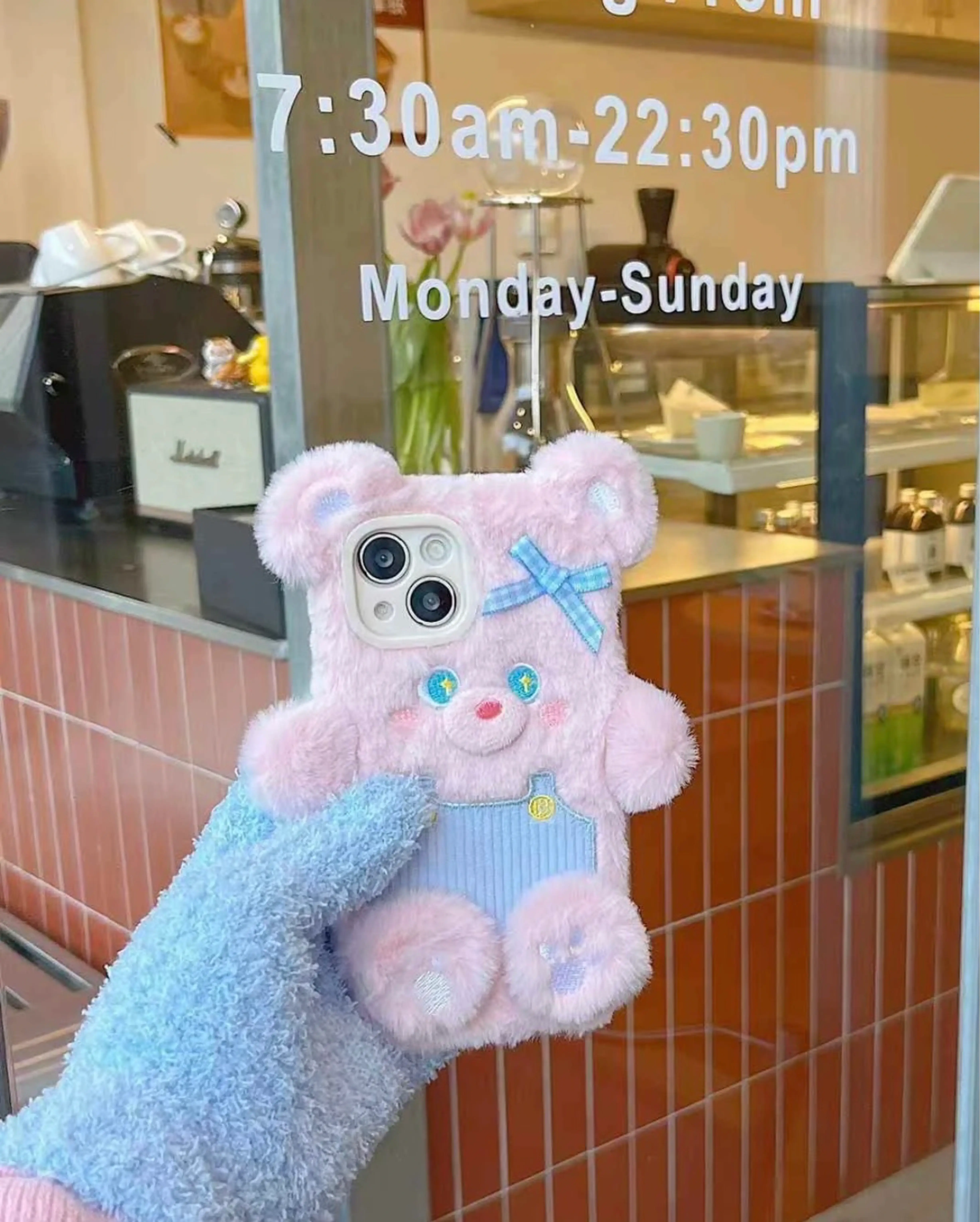 Baby Panda Fur Silicon iPhone Case