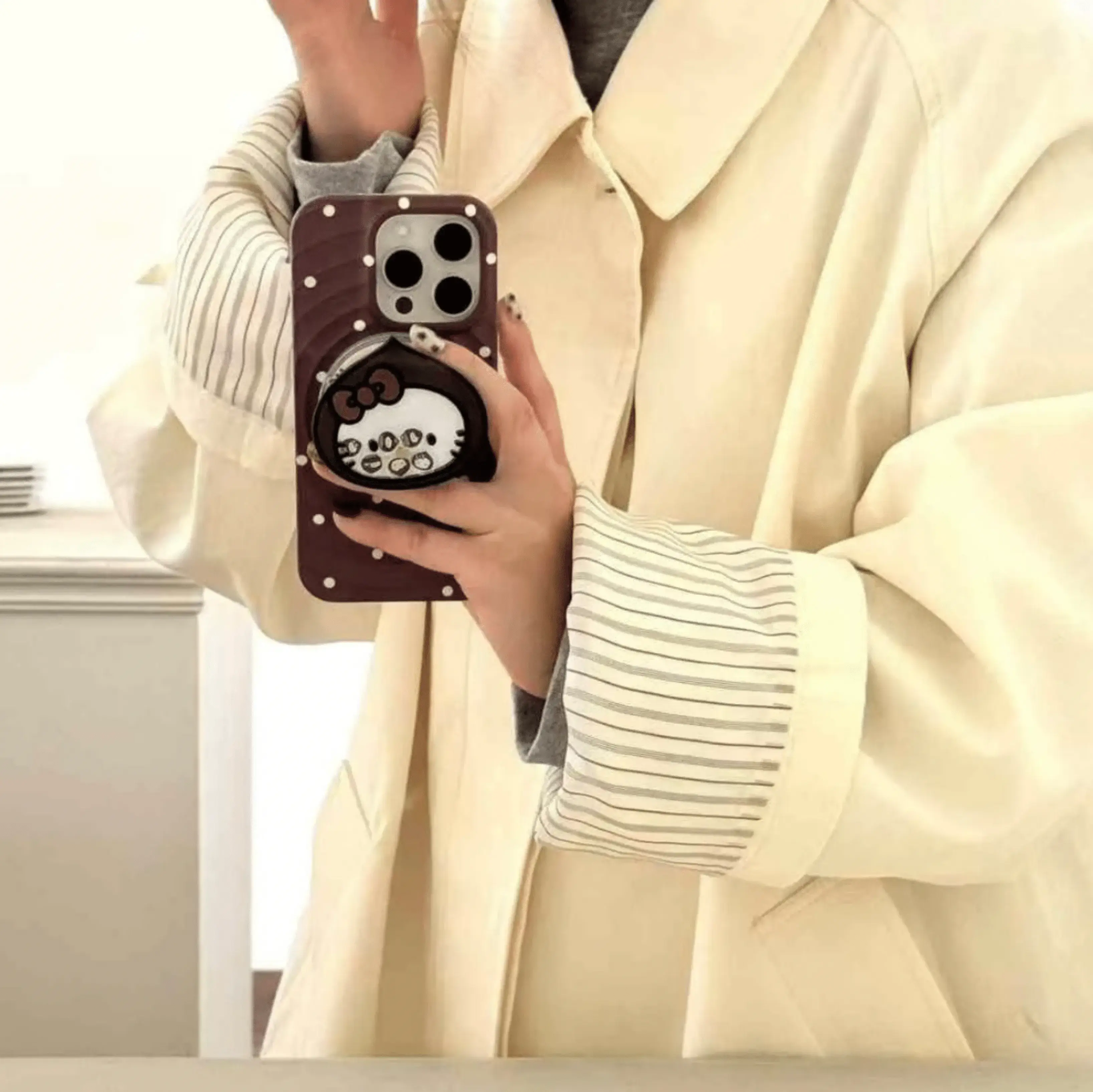 Cute Kitty Ripple Case For iPhone