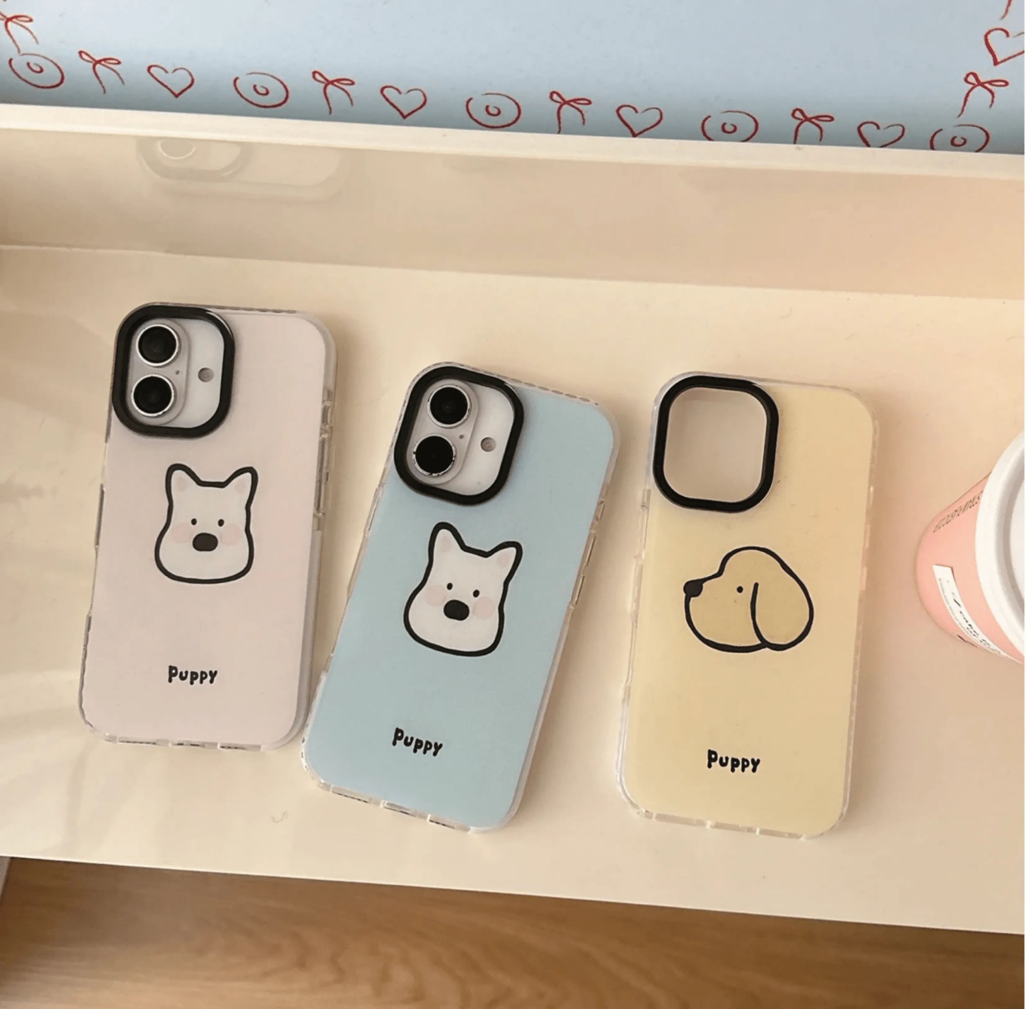 Solid Color Puppy Doodle iPhone Impact Proof Silicon Case